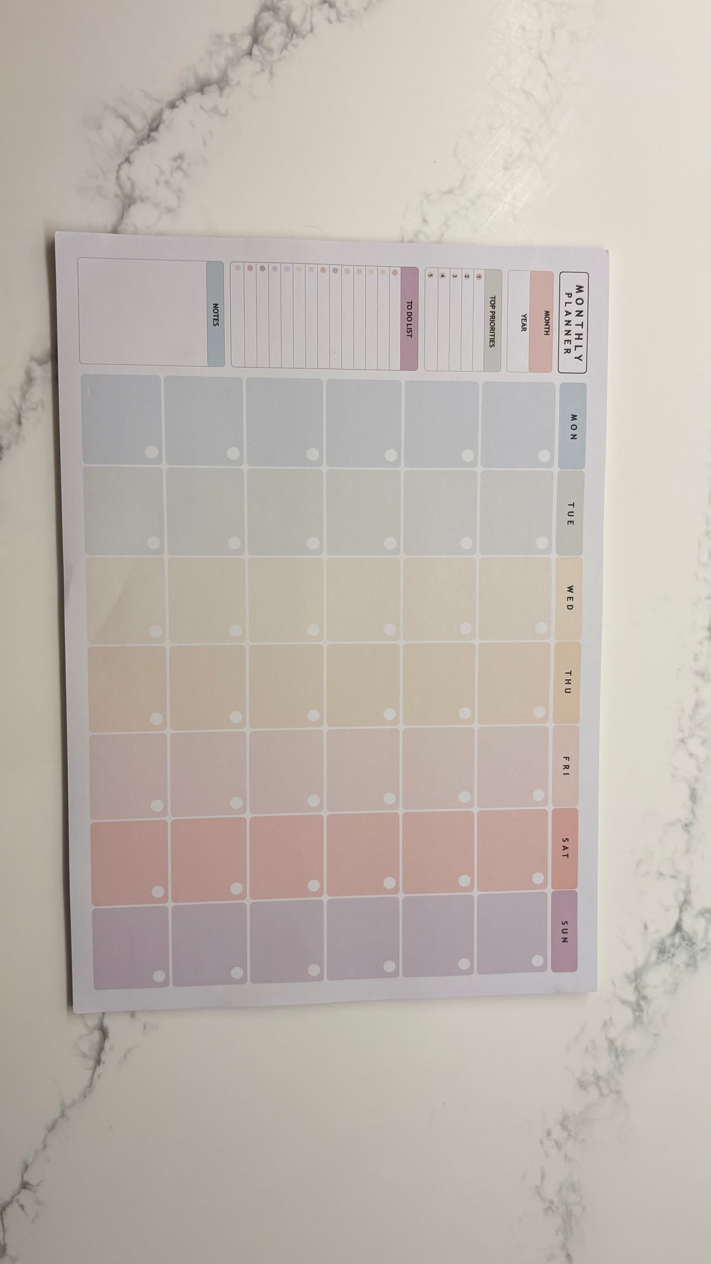 Pastel planner