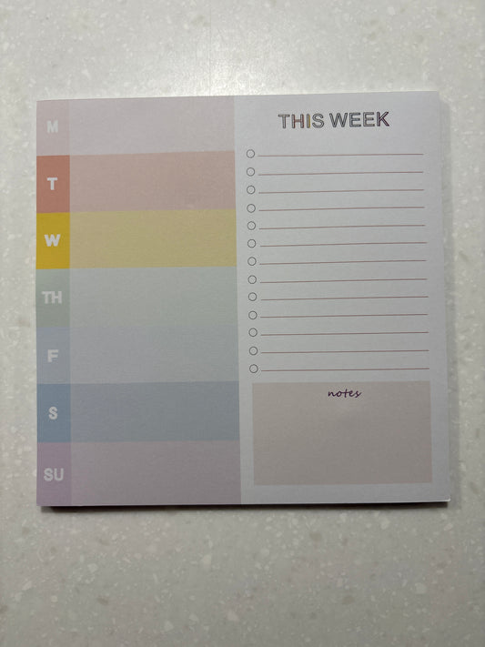 Mini square pastel planner