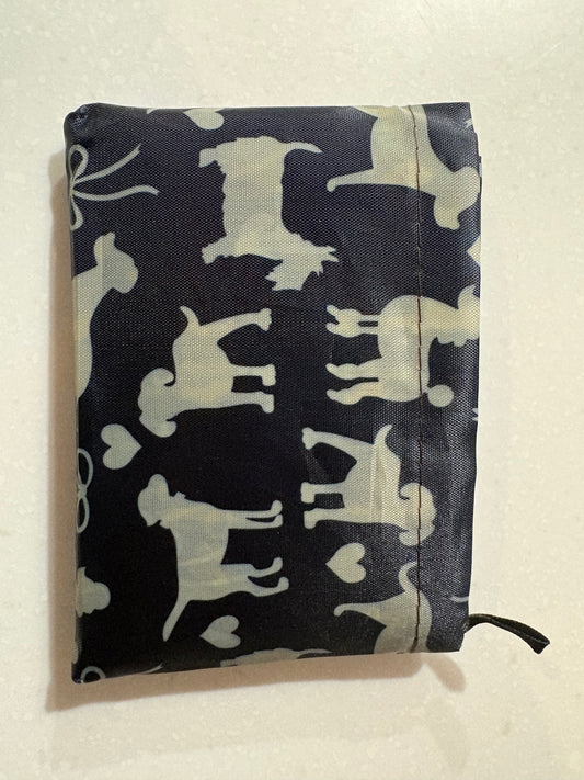 Dog print large shopping bag